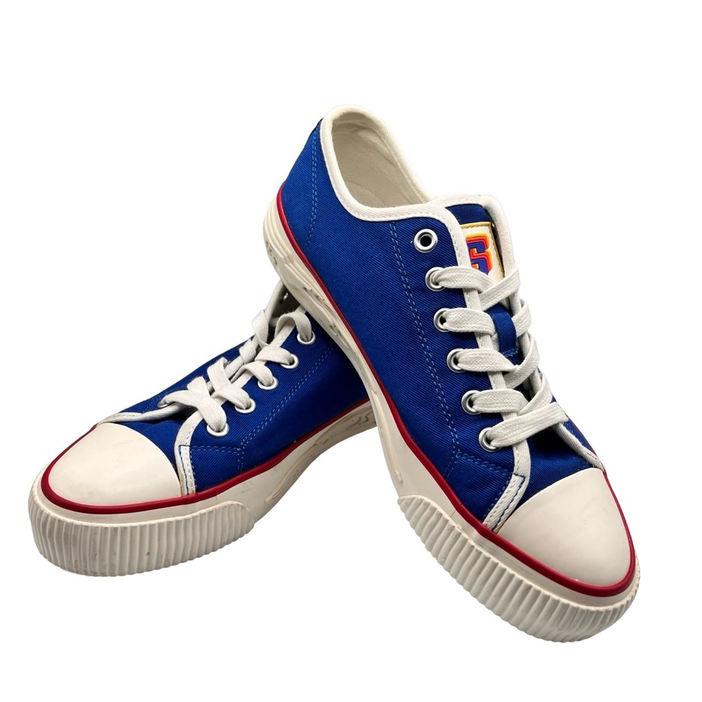 Sandro Paris Women’s Blue Canvas Tie Sneakers Trainers Flame Soles Sz 7 Festival - Picture 9 of 9